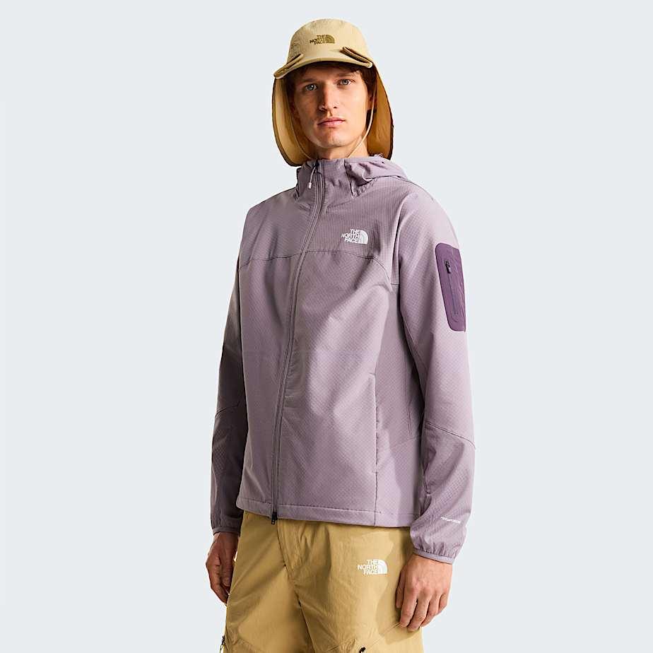 Men's Hybrid Tek Approach Full-zip Hooded Jacket Transcendent Grey by THE NORTH FACE