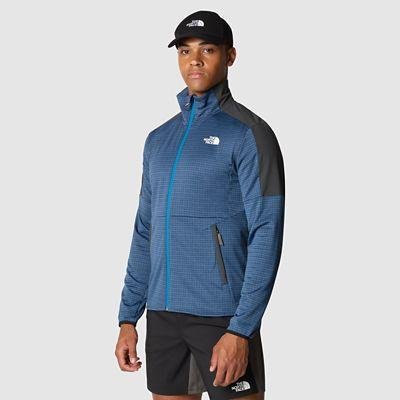 Men's Middle Rock Full-zip Fleece Shady Blue - Tnf Black by THE NORTH FACE