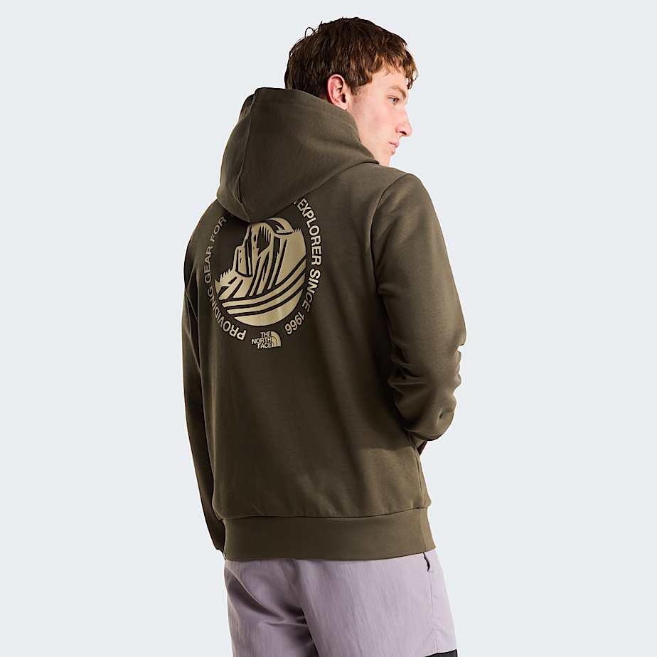 Men's Monte Regular Graphic Hoodie New Taupe Green by THE NORTH FACE