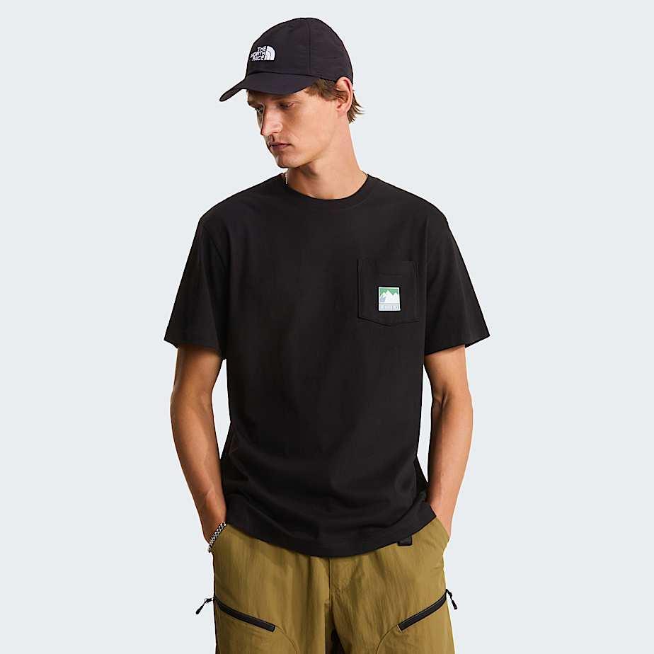 Men's Mountain Logo Relaxed Graphic T-shirt Tnf Black by THE NORTH FACE