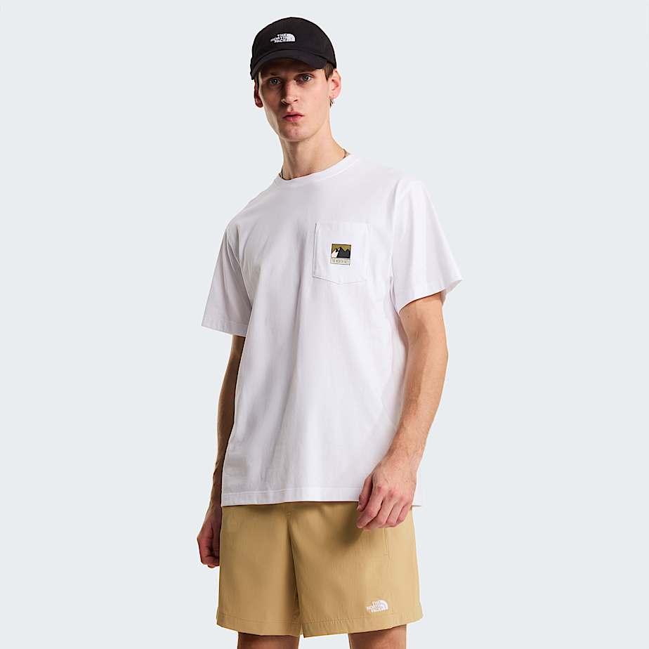 Men's Mountain Logo Relaxed Graphic T-shirt Tnf White by THE NORTH FACE