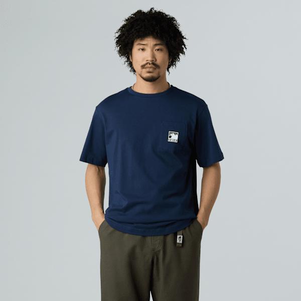 Men's Mountain Logo Relaxed Pocket T-shirt Summit Navy by THE NORTH FACE