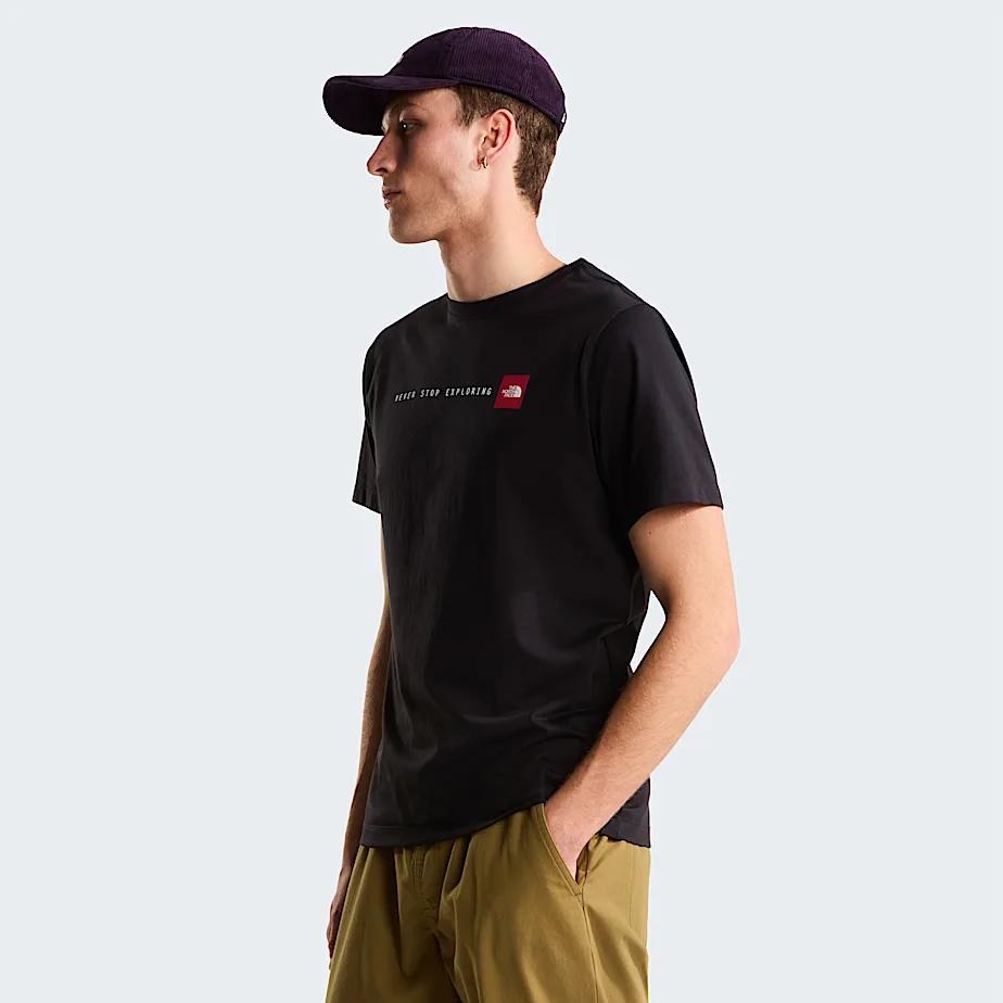 Men's Never Stop Exploring Regular Graphic T-shirt Tnf Black by THE NORTH FACE