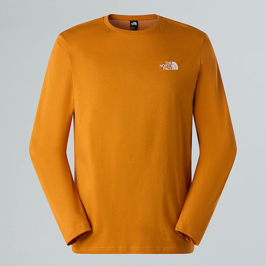 Men's New Peak Long-sleeve T-shirt Iron Citrus-white Dune by THE NORTH FACE