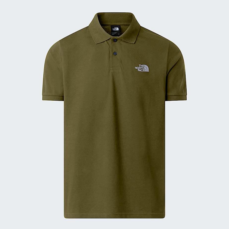 Men's Piquet Polo T-shirt Forest Olive by THE NORTH FACE