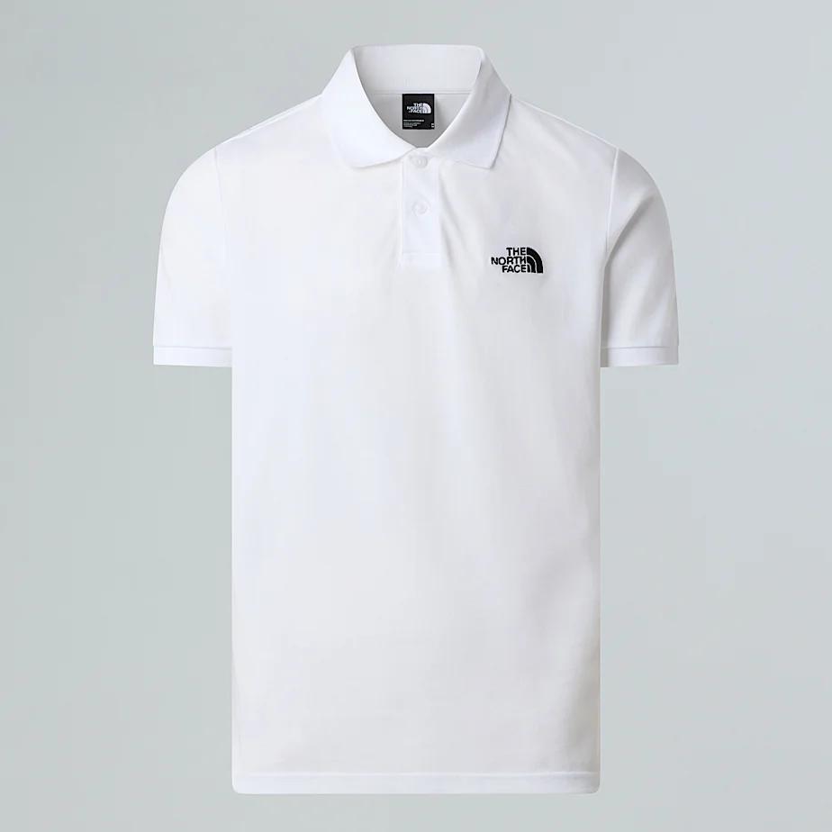 Men's Piquet Polo T-shirt Tnf White by THE NORTH FACE Men's Piquet Polo T-shirt Tnf White by THE NORTH FACE