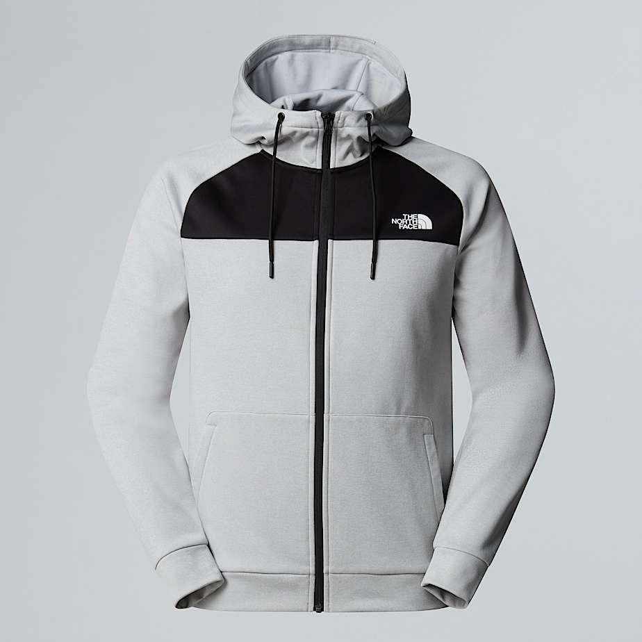 Men’s Reaxion Fleece Full-zip Hoodie High Rise Grey Light Heather-tnf Black by THE NORTH FACE Men’s Reaxion Fleece Full-zip Hoodie High Rise Grey Light Heather-tnf Black by THE NORTH FACE