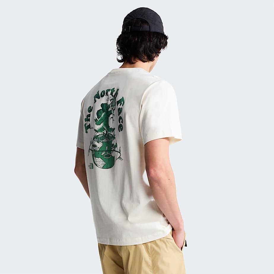 Men's Retro Earth Relaxed Graphic T-shirt White Dune by THE NORTH FACE