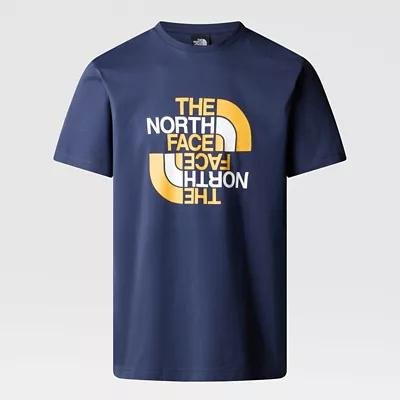Men's Reverse Logo T-shirt Summit Navy-summit Gold by THE NORTH FACE
