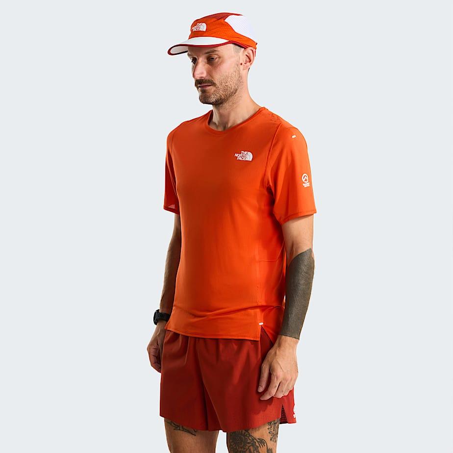 Men's Summit High Trail Run T-shirt Lava Red by THE NORTH FACE