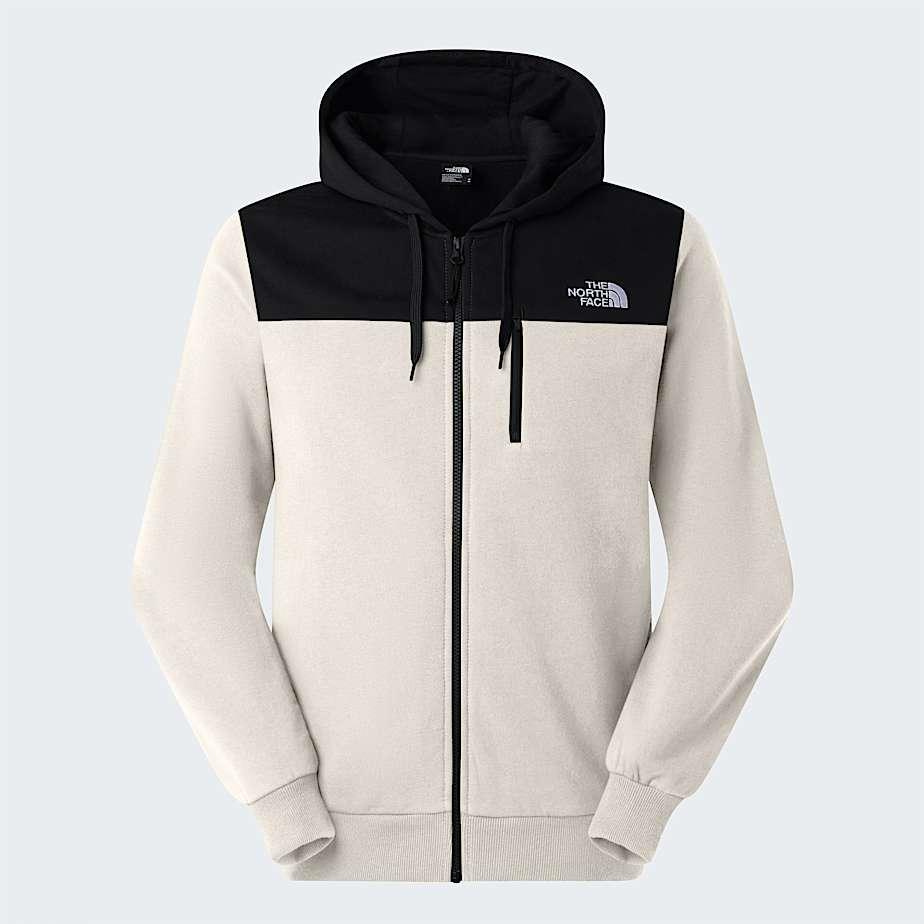 Men's Tech New Peak Hoodie White Dune-tnf Black by THE NORTH FACE