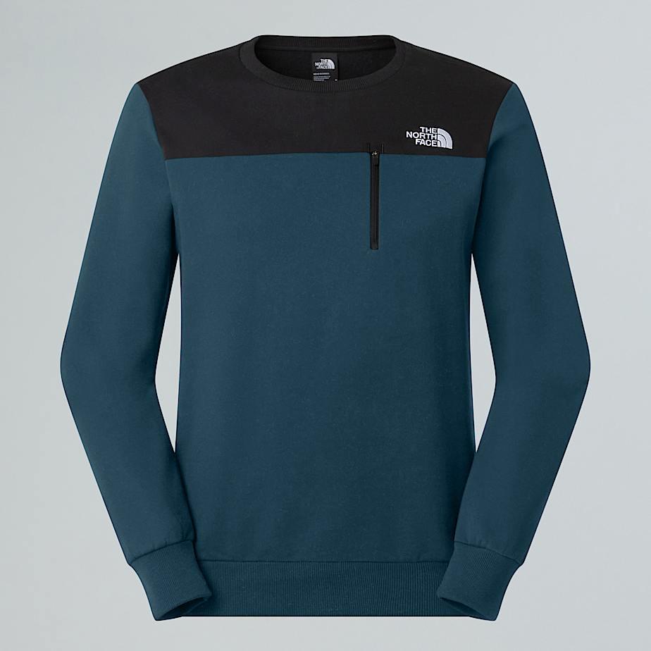 Men's Tech New Peak Sweatshirt Midnight Petrol-tnf Black by THE NORTH FACE