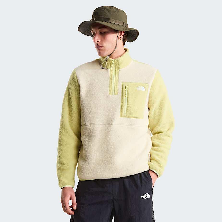 Men’s Yumiori 1/4 Zip Fleece Jacket Desert Stone-pear-lemon Mist by THE NORTH FACE