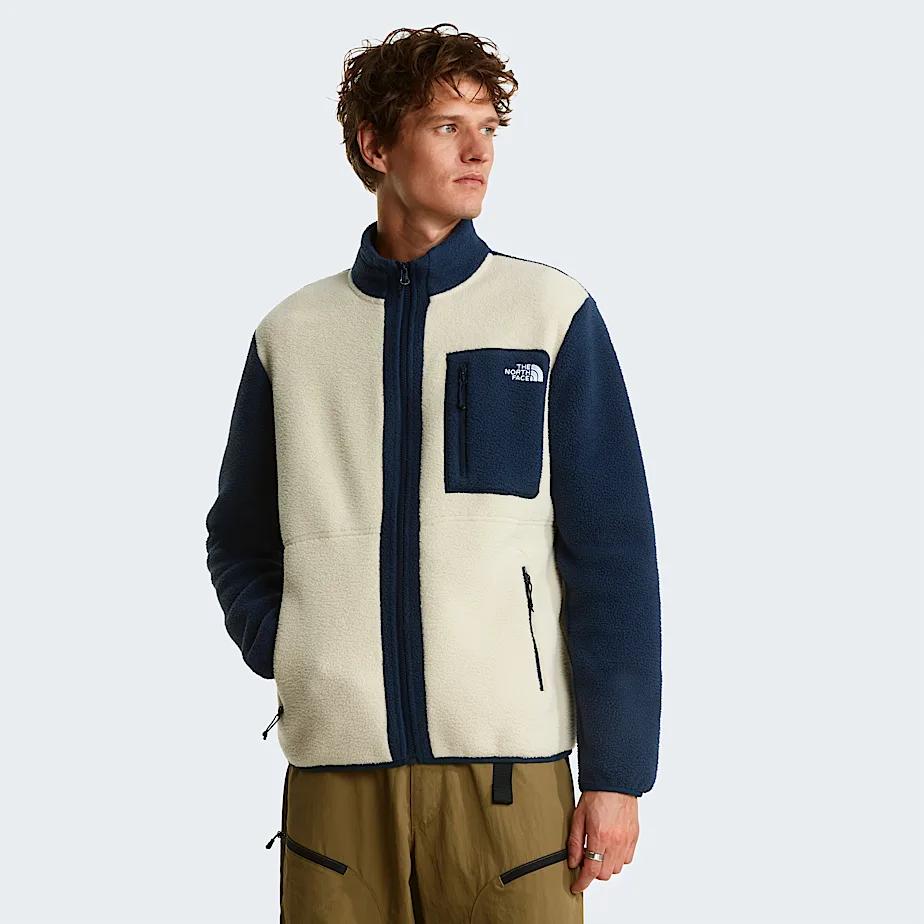 Men’s Yumiori Full-zip Fleece Jacket Desert Stone-summit Navy-summit Navy by THE NORTH FACE