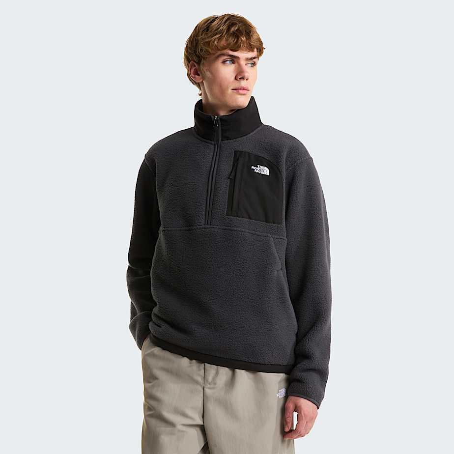 Men's Yumiori Off-peak 1/2 Zip Fleece Jacket Asphalt Grey-tnf Black by THE NORTH FACE
