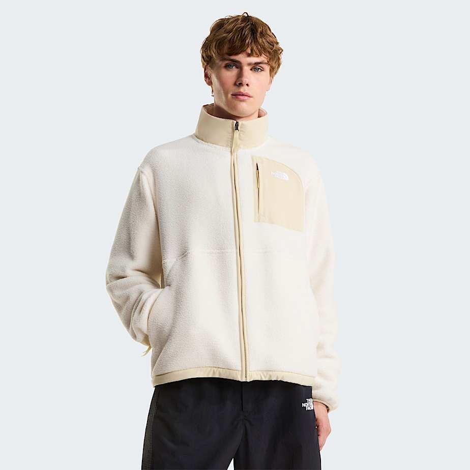 Men's Yumiori Off-peak Full-zip Fleece Jacket White Dune-desert Stone by THE NORTH FACE
