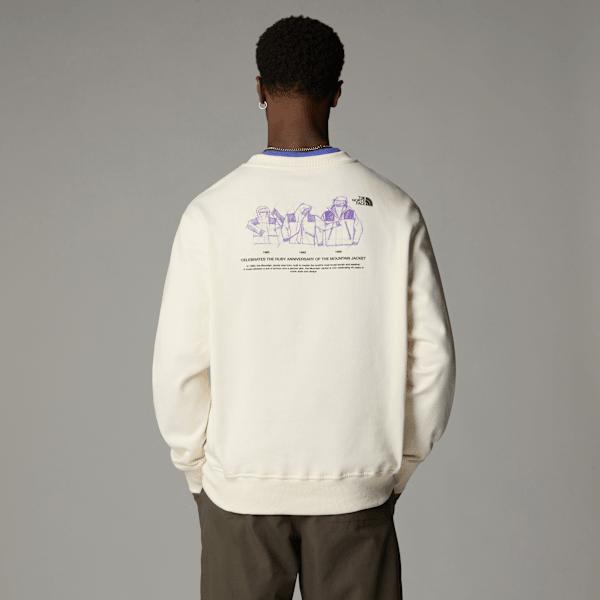 Mountain Jacket Anniversary Relaxed Sweatshirt White Dune by THE NORTH FACE