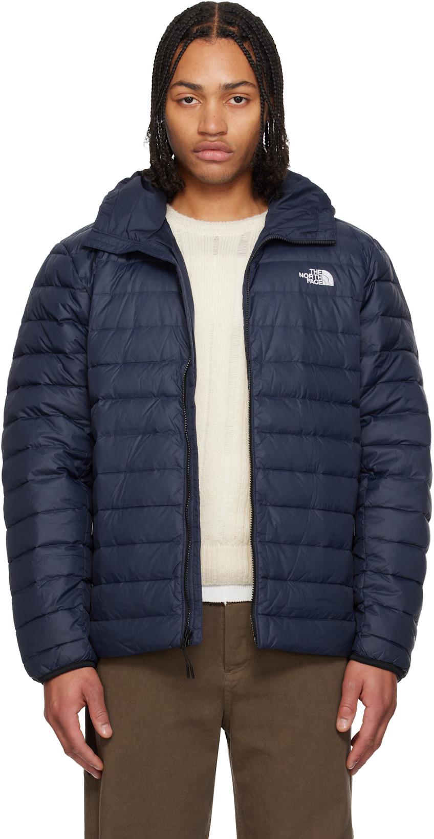 Navy Classic Hooded Down Jacket by THE NORTH FACE
