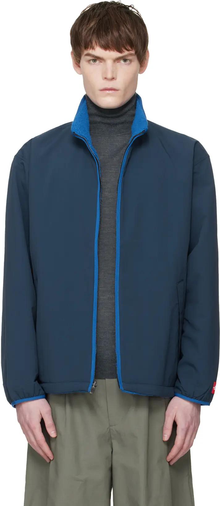 Navy TNF Red Box Fleece Reversible Jacket by THE NORTH FACE