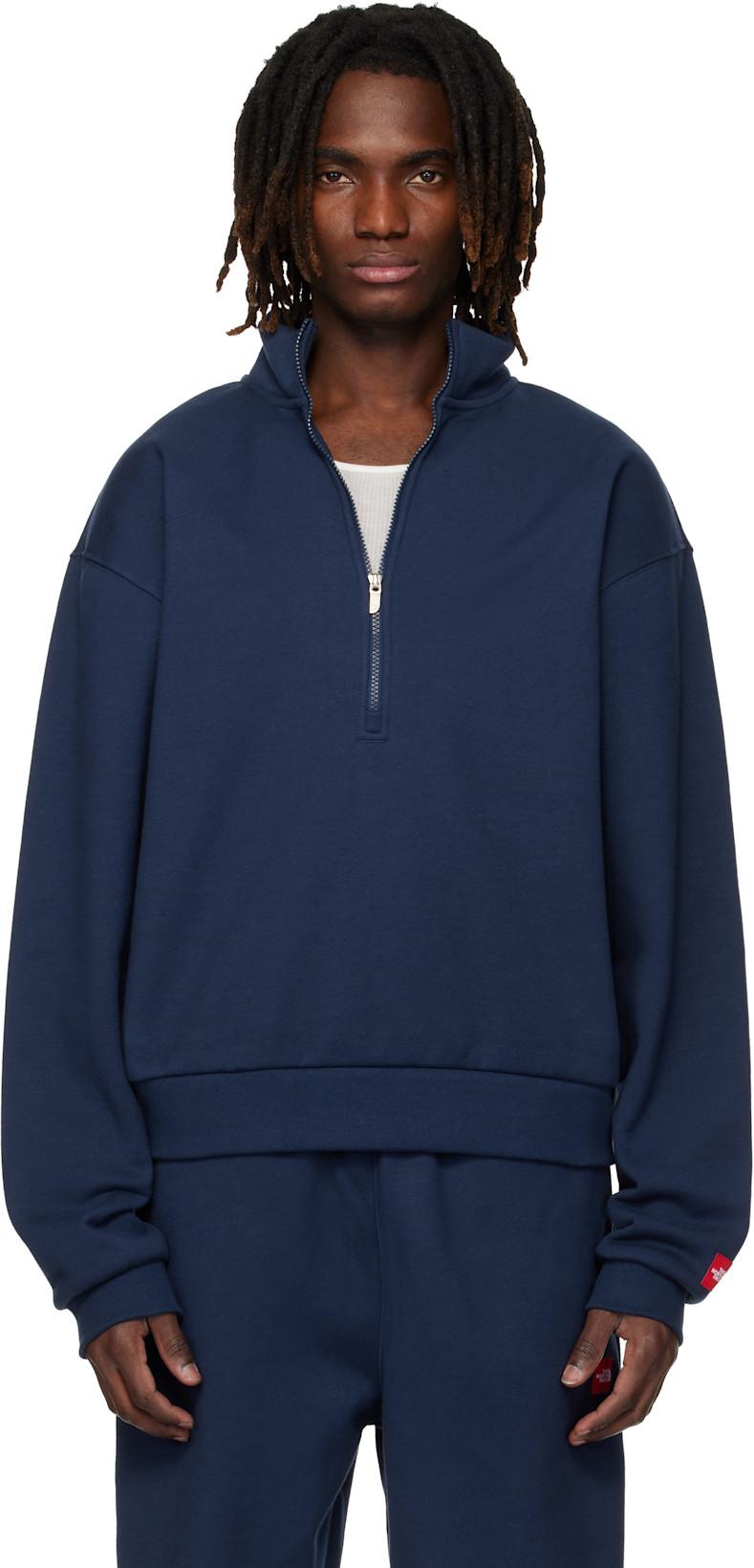 Navy TNF Red Box Half Zip Sweatshirt by THE NORTH FACE