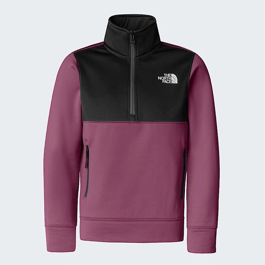 Teens' 1/4 Zip Sweatshirt Cyber Berry-tnf Black by THE NORTH FACE