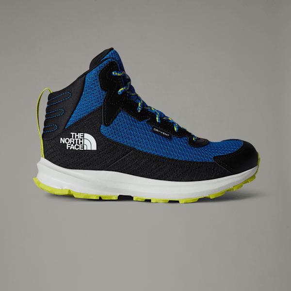 Teens' Fastpack Waterproof Mid Hiking Boots Hero Blue-tnf Black by THE NORTH FACE