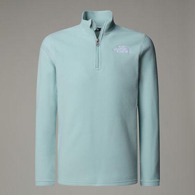 Teens' Glacier 1/4 Zip Fleece Muted Pine by THE NORTH FACE Teens' Glacier 1/4 Zip Fleece Muted Pine by THE NORTH FACE
