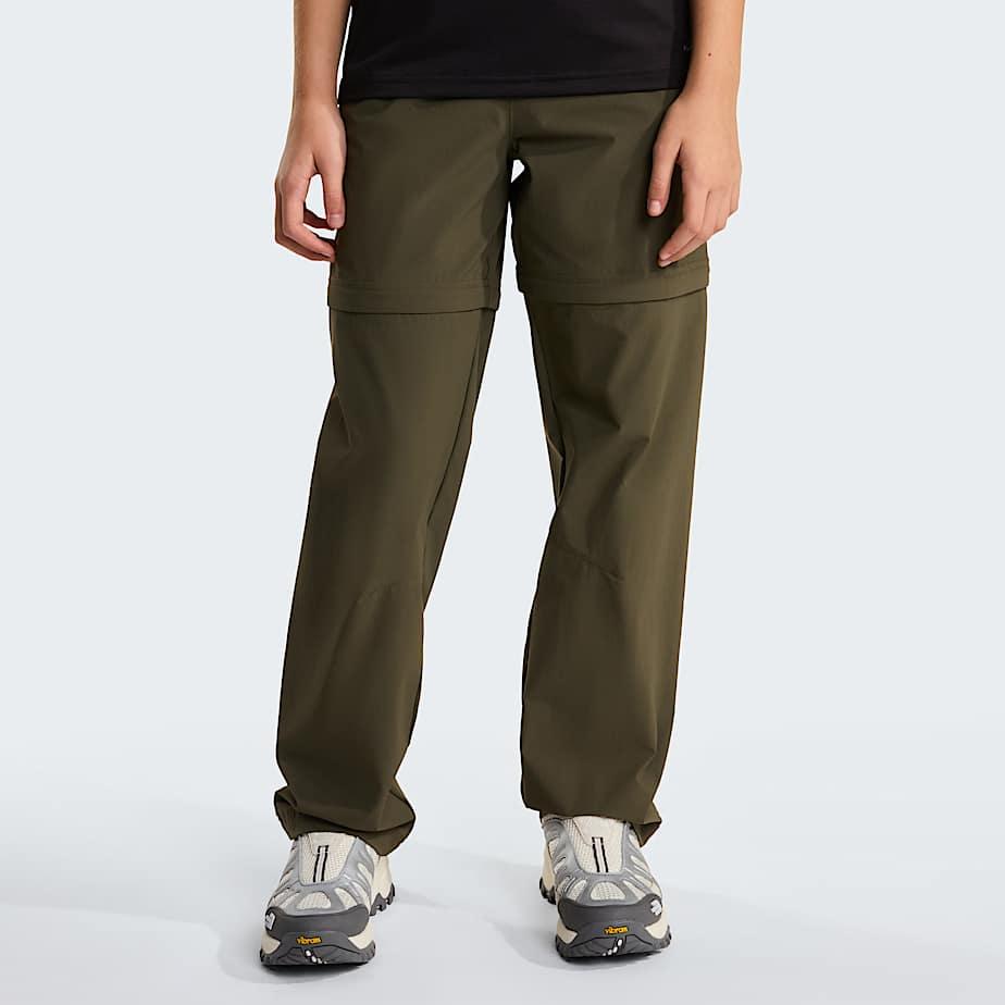 Teens' Lightweight Convertible Hiking Trousers New Taupe Green by THE NORTH FACE