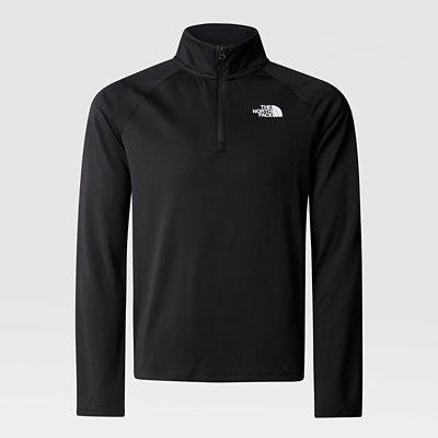 Teens' Never Stop 1/4 Zip Long-sleeve Top Tnf Black by THE NORTH FACE