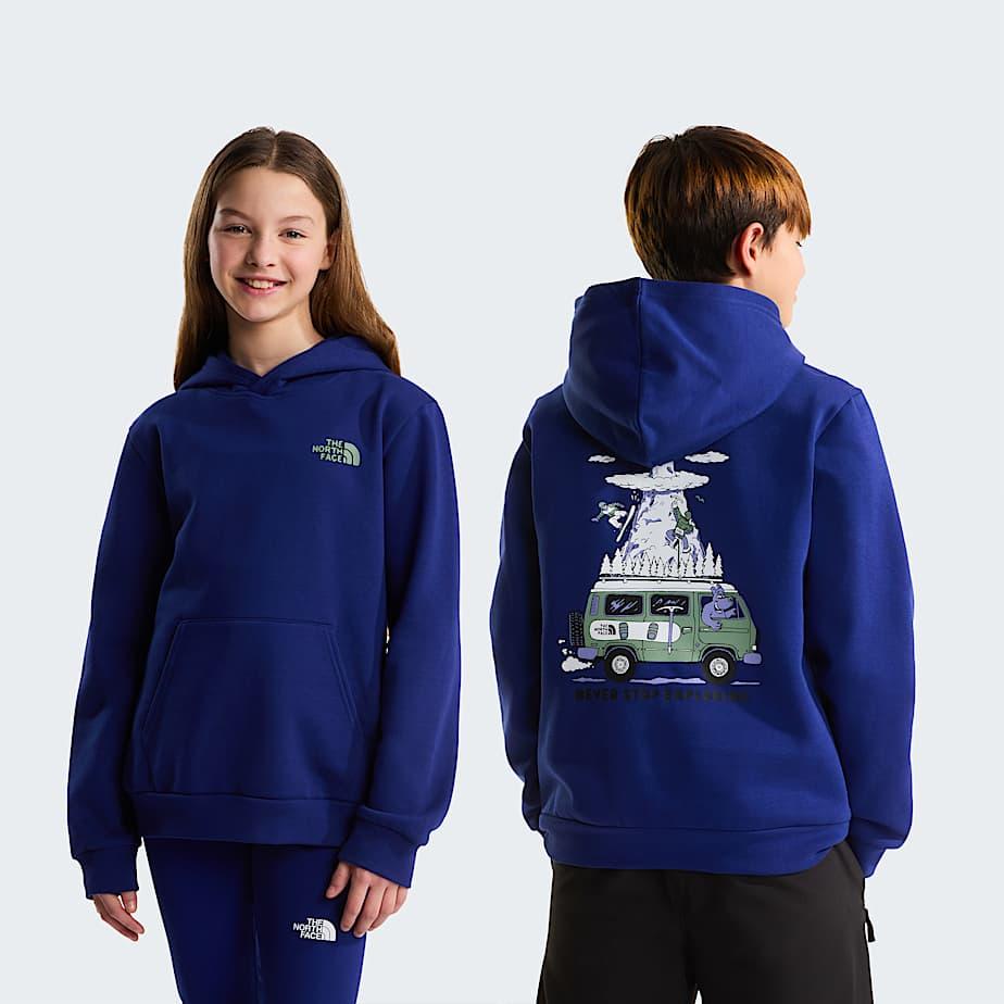 Teens' Outdoor Regular Graphic Hoodie Bold Blue by THE NORTH FACE