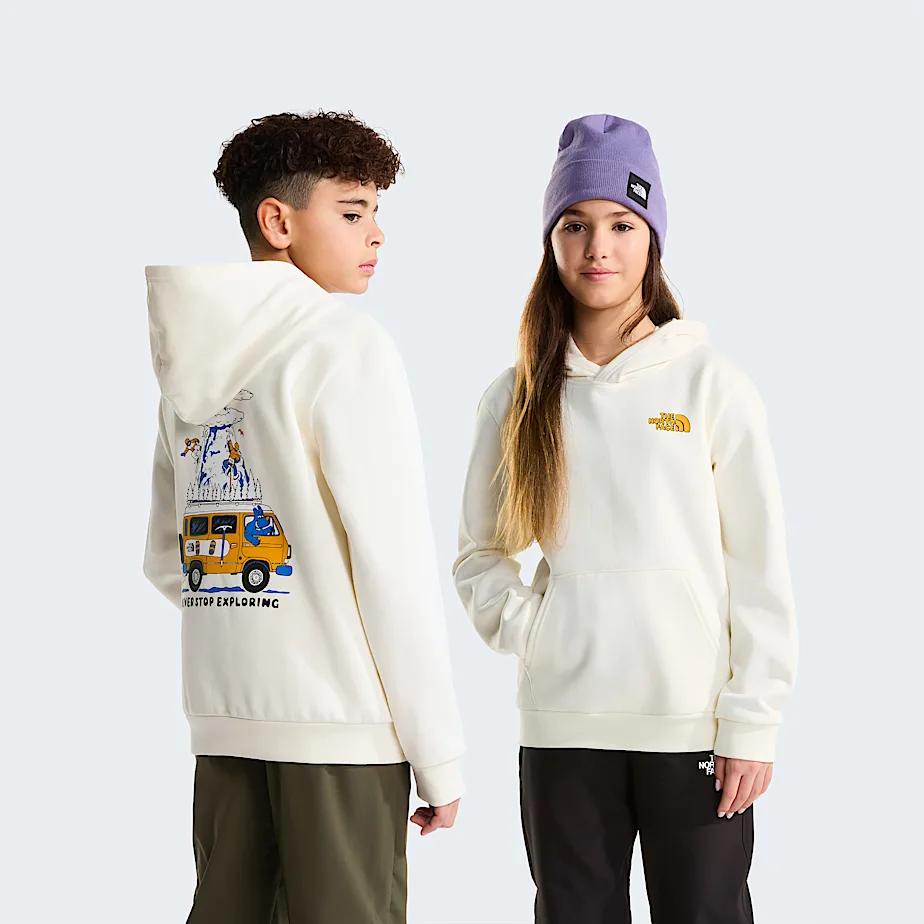 Teens' Outdoor Regular Graphic Hoodie White Dune by THE NORTH FACE