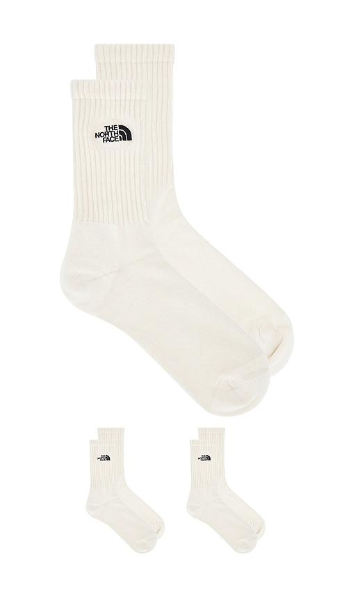 The North Face Everyday Crew Norm Sock 2 Pack in Cream by THE NORTH FACE