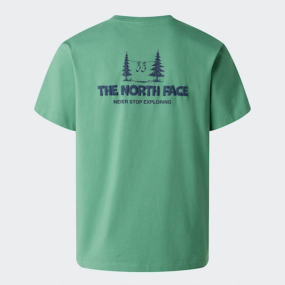 Unisex Camping Relaxed Graphic T-shirt Dimmed Algae by THE NORTH FACE