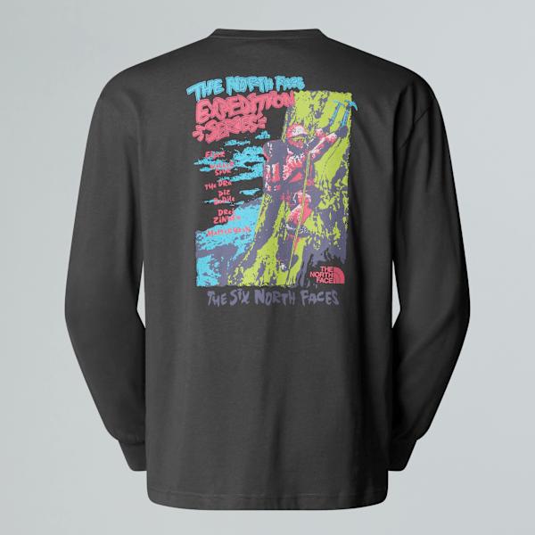 Unisex Expedition Celebration Oversized Long-sleeve T-shirt Anthracite Grey by THE NORTH FACE