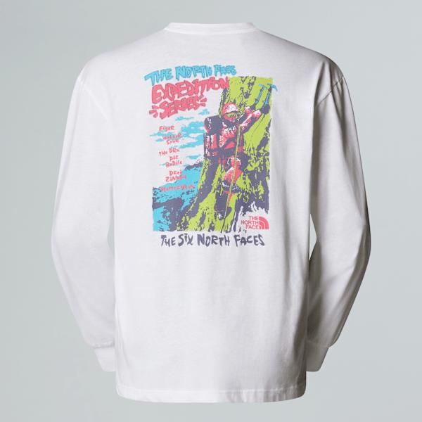 Unisex Expedition Celebration Oversized Long-sleeve T-shirt Tnf White by THE NORTH FACE