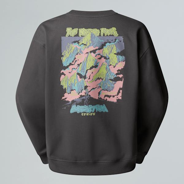 Unisex Expedition Celebration Oversized Sweatshirt Anthracite Grey by THE NORTH FACE