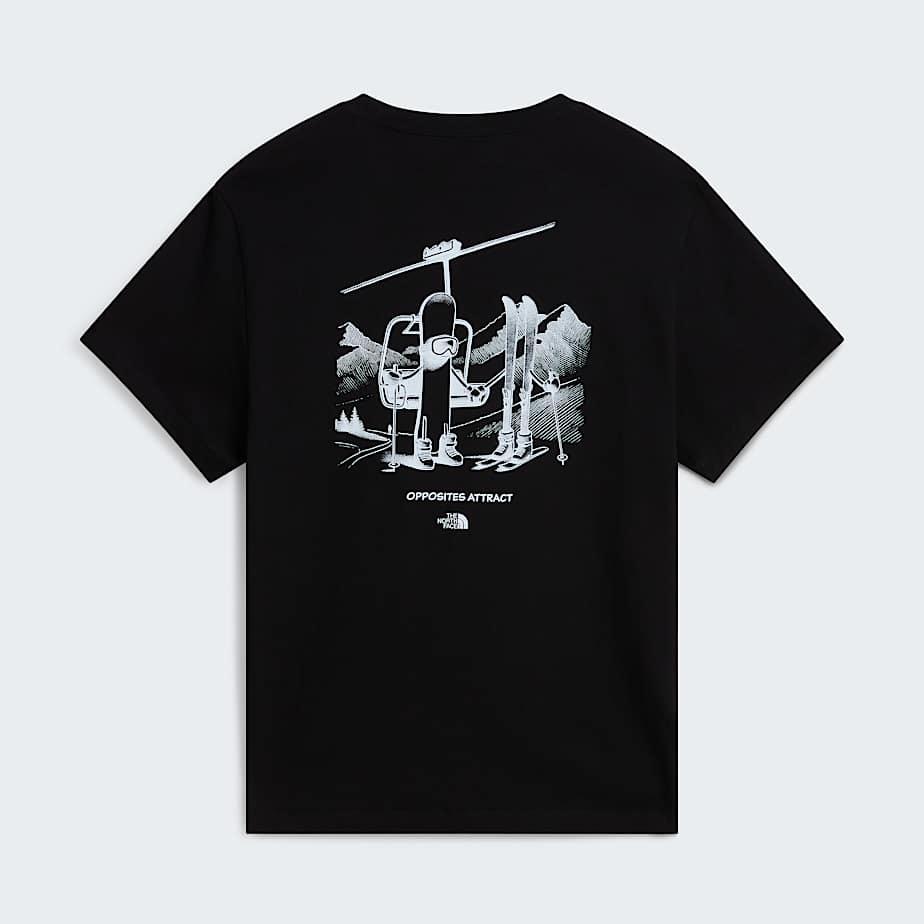 Unisex Opposites Attract Relaxed Graphic T-shirt Tnf Black by THE NORTH FACE