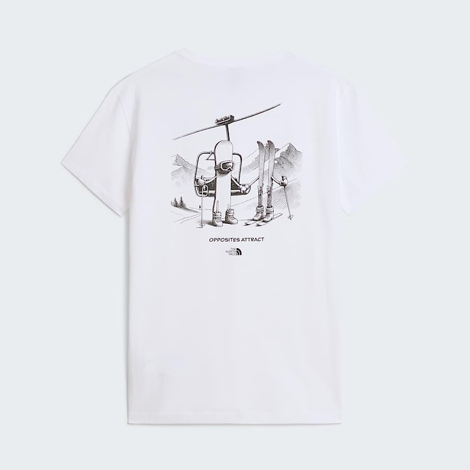 Unisex Opposites Attract Relaxed Graphic T-shirt Tnf White by THE NORTH FACE