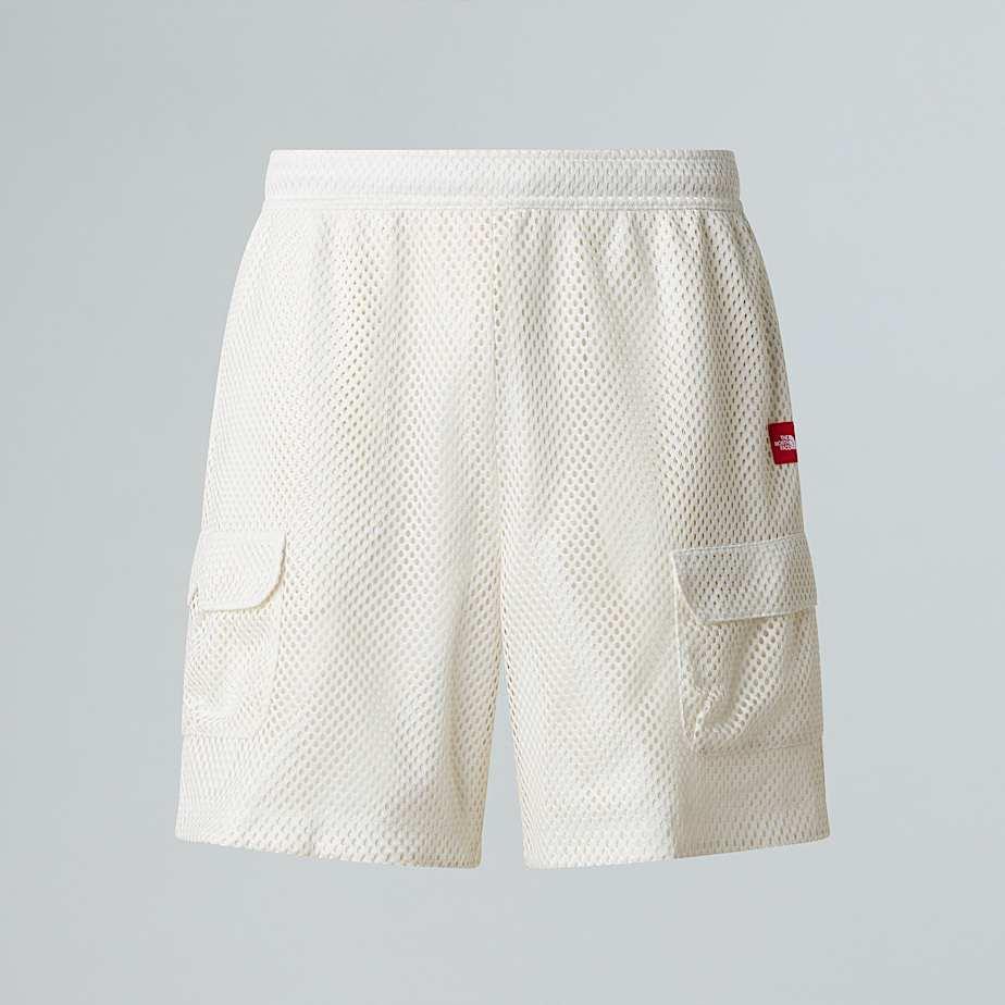 Unisex Red Box Mesh Utility Shorts White Dune by THE NORTH FACE
