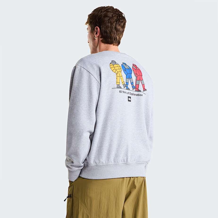 Unisex Tnf Celebration Relaxed Graphic Sweatshirt Tnf Light Grey Heather by THE NORTH FACE