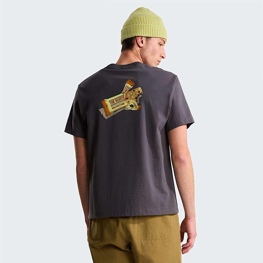 Unisex Tnf Snack Relaxed Graphic T-shirt Anthracite Grey by THE NORTH FACE