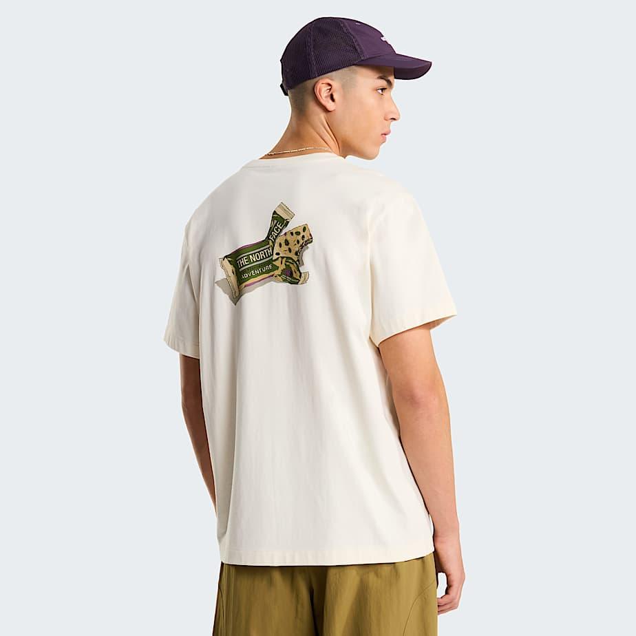 Unisex Tnf Snack Relaxed Graphic T-shirt White Dune by THE NORTH FACE