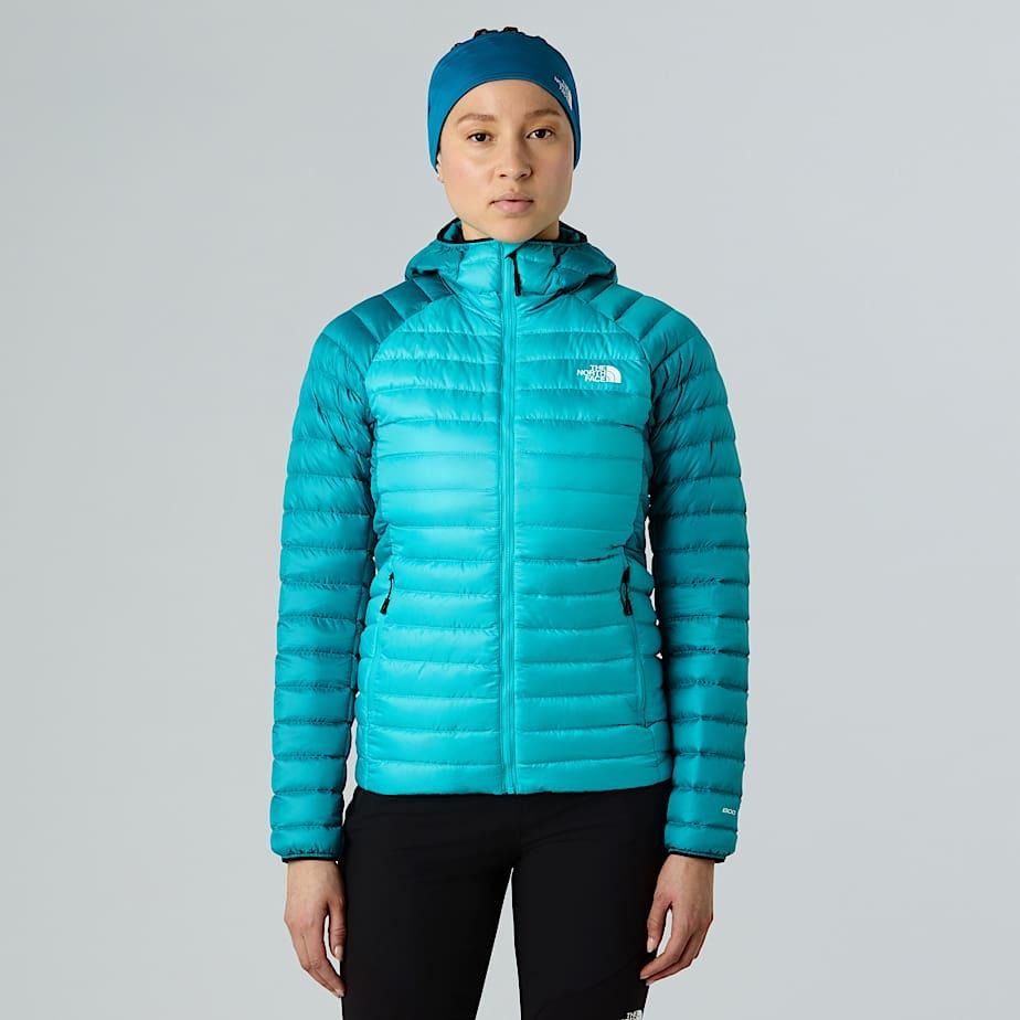 Women’s Bettaforca Hooded Down Jacket Galactic Blue-deep Teal by THE NORTH FACE