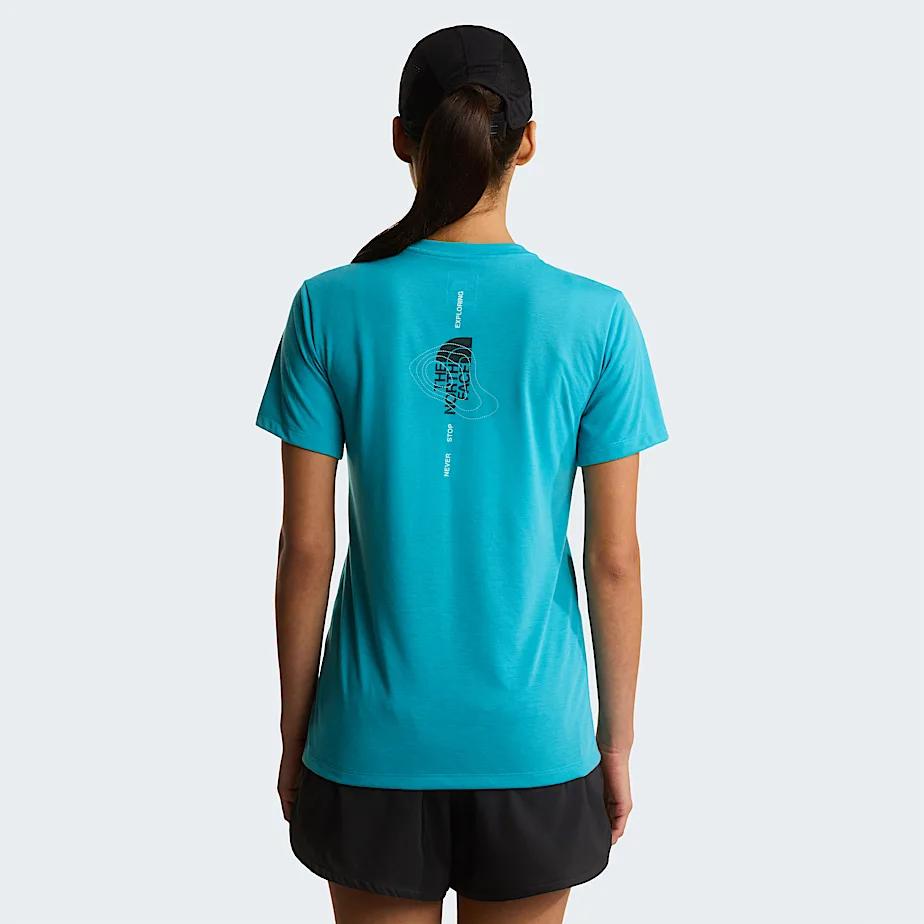 Women's Bitmap Logo Graphic T-shirt River Ice by THE NORTH FACE