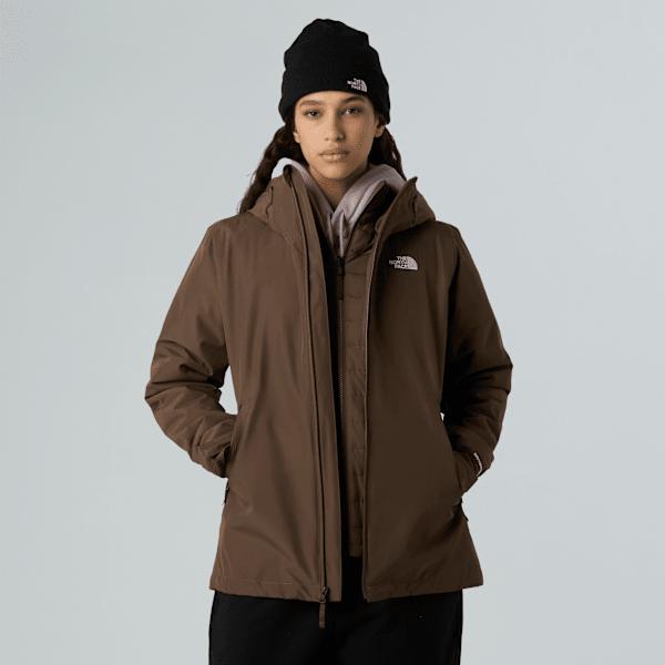 Women's Carto Mono Triclimate 3-in-1 Hooded Jacket Smokey Brown by THE NORTH FACE