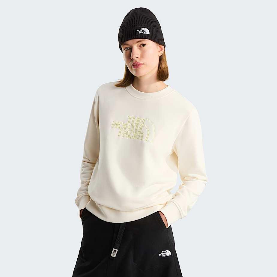 Women’s Drew Peak Light Sweatshirt White Dune-lemon Mist by THE NORTH FACE
