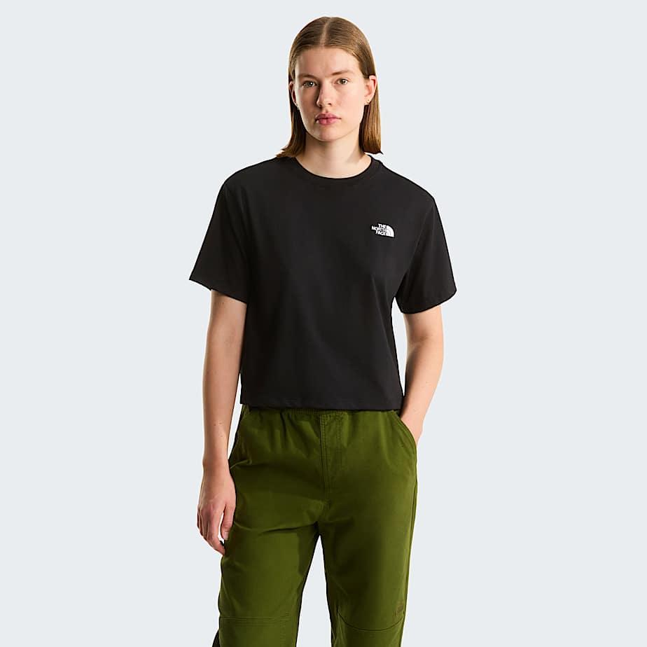 Women's Evolution Simple Dome Cropped Relaxed T-shirt Tnf Black by THE NORTH FACE