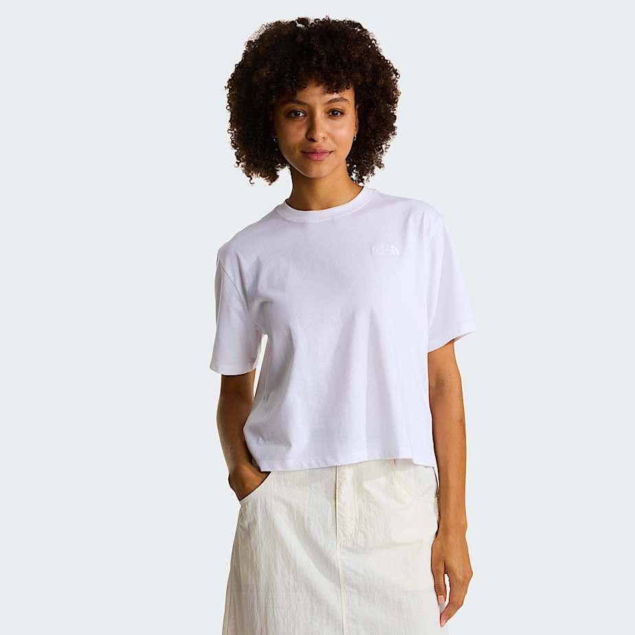 Women's Evolution Simple Dome Cropped Relaxed T-shirt Tnf White by THE NORTH FACE