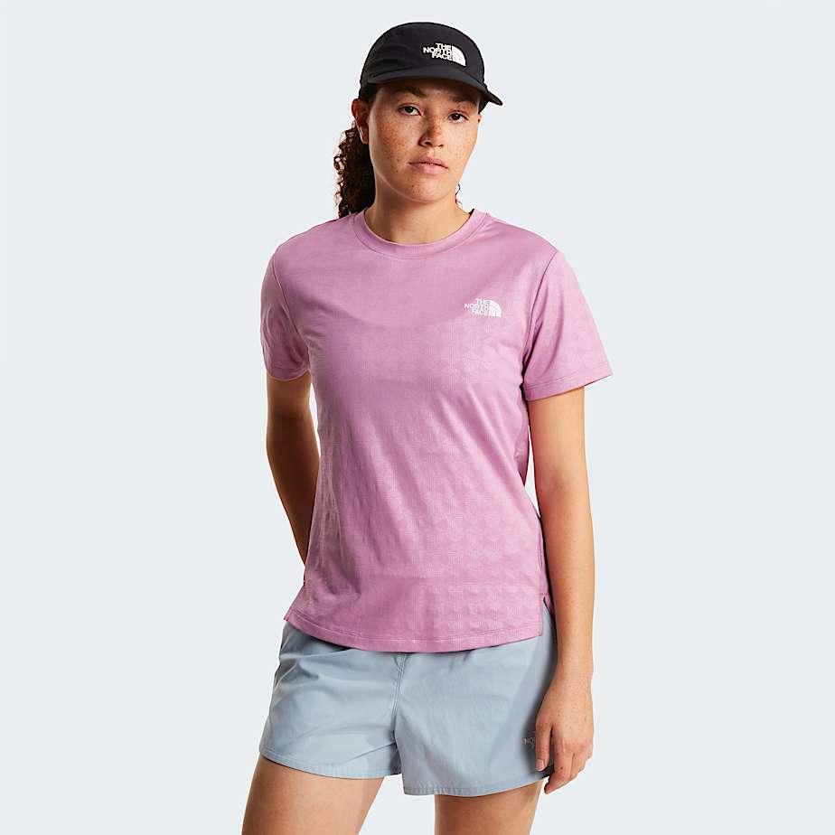 Women's Flex Geo Embossed Regular T-shirt Hushed Lavender by THE NORTH FACE