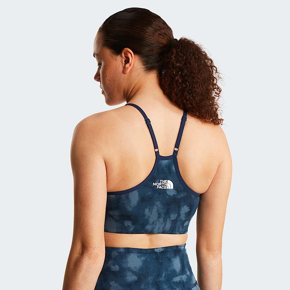 Women's Flex Printed Bra Summit Navy Diffused Nature Print by THE NORTH FACE